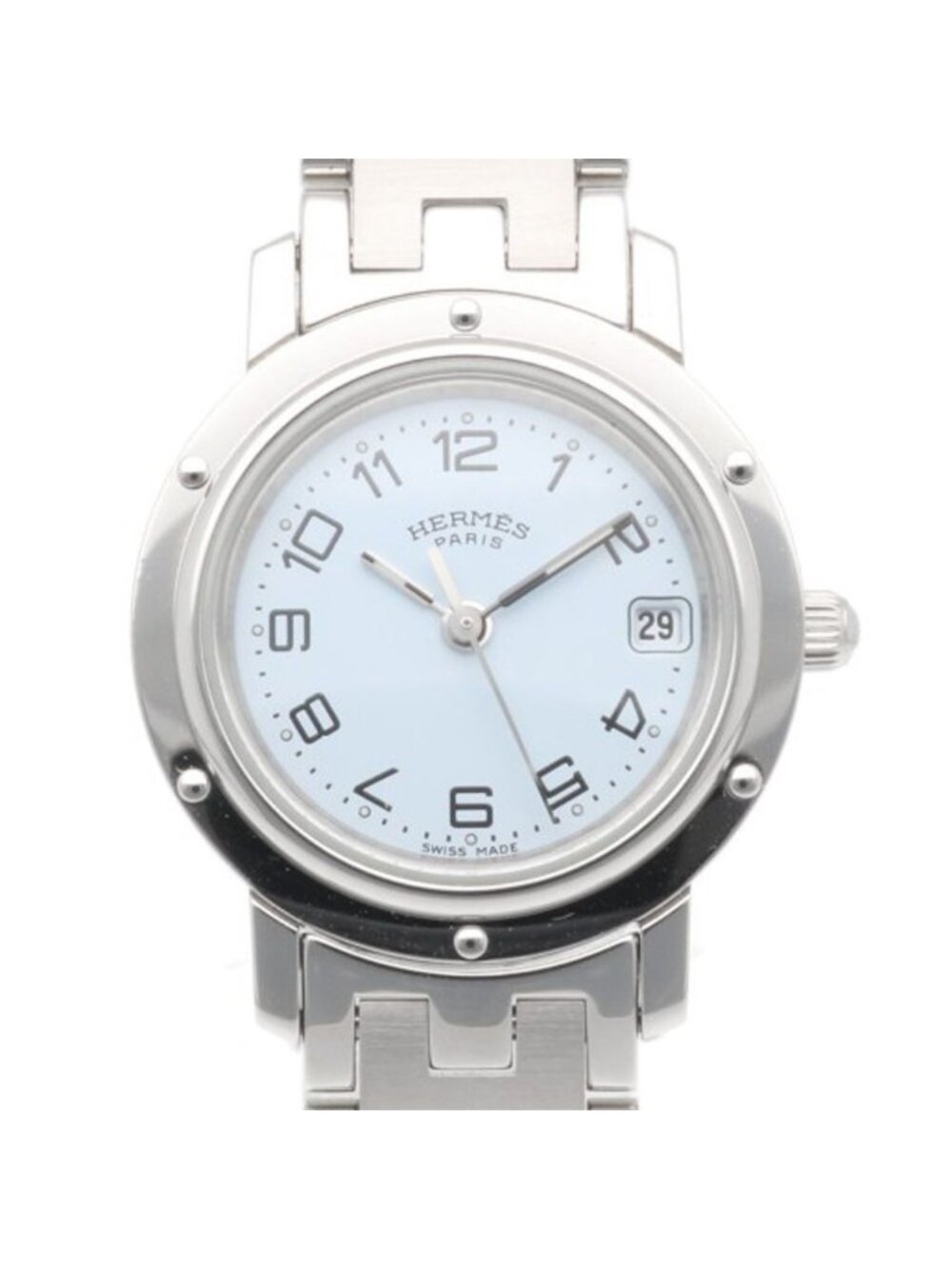 Hermes Clipper Watch Stainless Steel Quartz